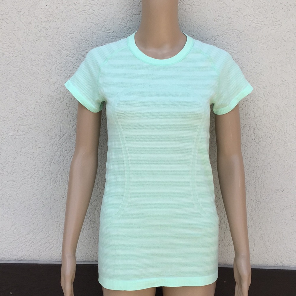 lululemon athletica Mint Green Striped Top